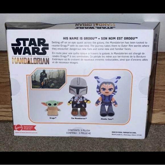 Mattel Star Wars The Mandalorian 3-Pack Plush Set Grogu Yoda Ahsoka Tano… - Picture 6 of 6
